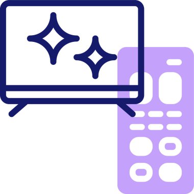 TV simgesi, vektör illüstrasyonu basit tasarım