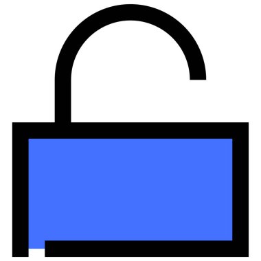 Kilit. Web simgesi basit illüstrasyon