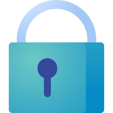 Asma kilit. Web simgesi basit tasarım