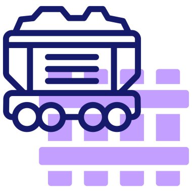 kargo treni. Web simgesi basit illüstrasyon