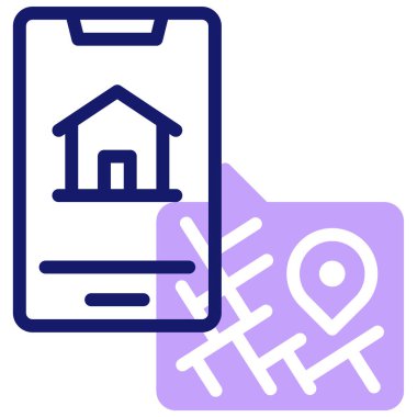 Bir navigasyon simgesinin vektör çizimi