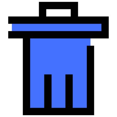 Çöp. Web simgesi basit illüstrasyon