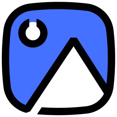 Resim modern simgesinin vektör illüstrasyonu 