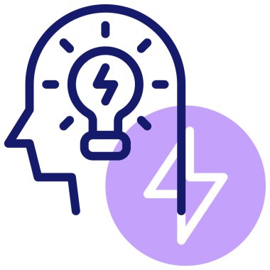 fikir simgesi, vektör illüstrasyonu basit tasarım