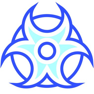 biyolojik tehlike modern simgesi, vektör illüstrasyonu