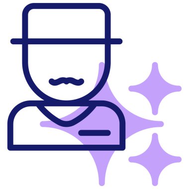 Aktör. Web simgesi basit illüstrasyon