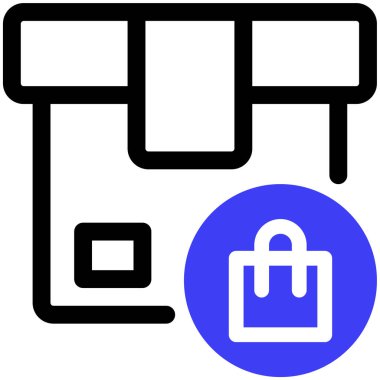 Paketleme simgesinin vektör illüstrasyonu