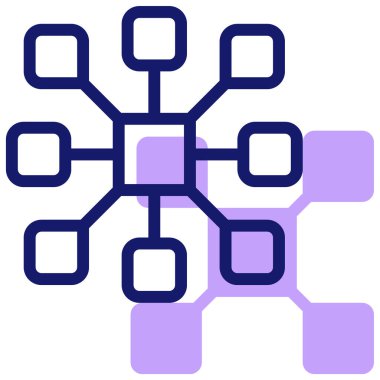 Merkezileştirilmiş yapı. Web simgesi basit illüstrasyon