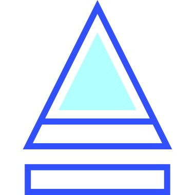 Üçgen. Web simgesi vektör illüstrasyonu