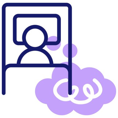 Uyu. Web simgesi basit illüstrasyon 