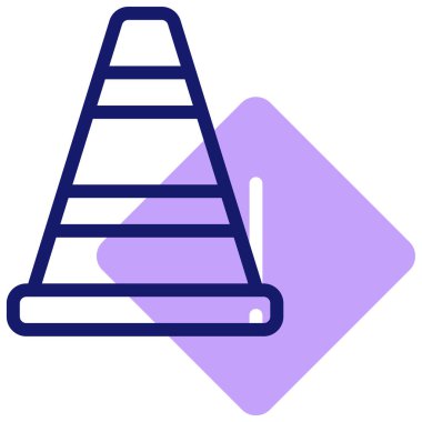 yol koni simge vektör çizim