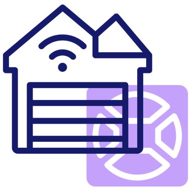 Garaj. Web simgesi basit illüstrasyon