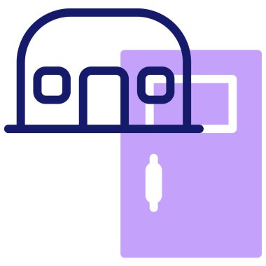 Sığınak modern simgesi, vektör illüstrasyonu