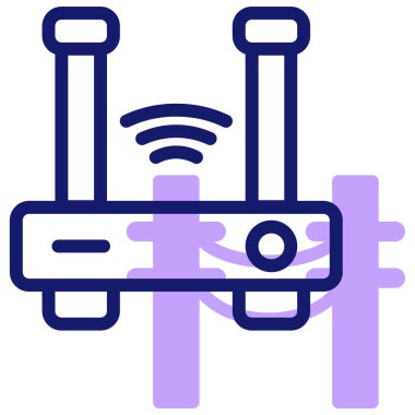 router simgesi vektör illüstrasyonu