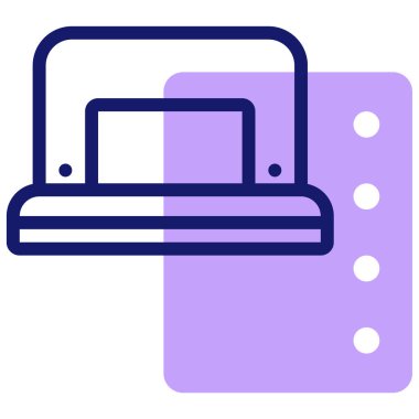 Yazıcı. Web simgesi basit illüstrasyon