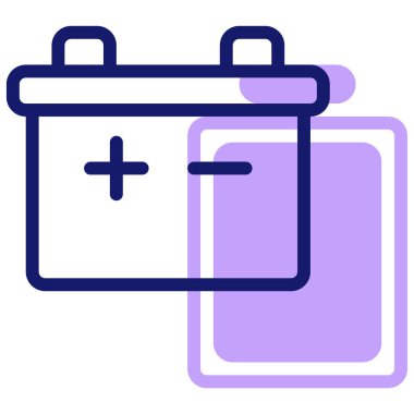 Pil. Web simgesi basit illüstrasyon