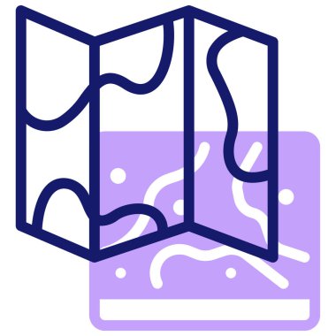 Harita. Web simgesi basit illüstrasyon 