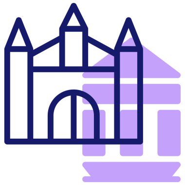 edinburg şehir simgesi, vektör illüstrasyonu basit tasarım