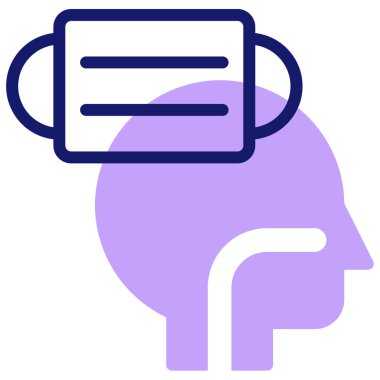 Beyin. Web simgesi basit illüstrasyon