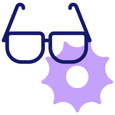 Gözlük. Web simgesi basit illüstrasyon