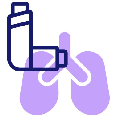 soluk alma simgesi, vektör illüstrasyonu basit tasarım