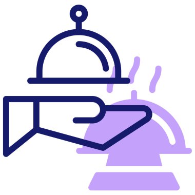 Yemek. Web simgesi vektör illüstrasyonu