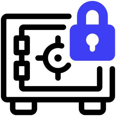 Güvenli Kutu simgesi vektör illüstrasyonu