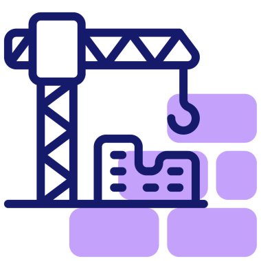 İnşaat vinci. Basit resimleme