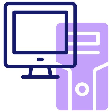 bilgisayar simgesi, vektör illüstrasyonu basit tasarım