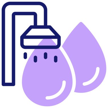 duş simgesi, vektör illüstrasyonu basit tasarım