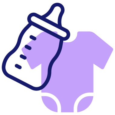 Bebek ürünlerinin vektör illüstrasyonu basit simge