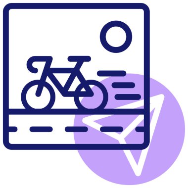 Bisiklet. Web simgesi basit illüstrasyon