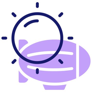 Hava gemisi. Web simgesi basit tasarım