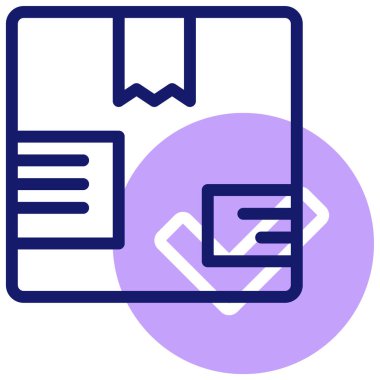 Gönderilen paketin vektör illüstrasyonu