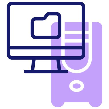 bilgisayar simgesi, vektör illüstrasyonu basit tasarım