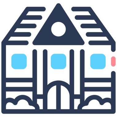 Bina. Web simgesi basit illüstrasyon 