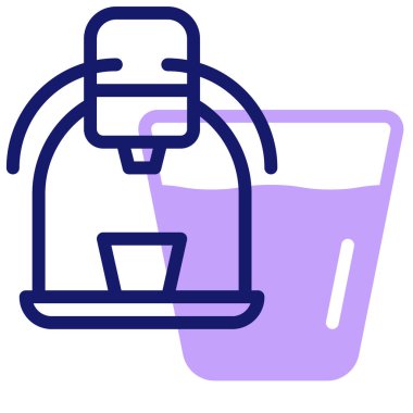 Kahve. Web simgesi basit illüstrasyon