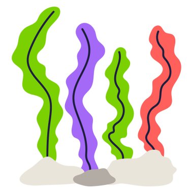 Ağaç desenli bir çizgi film bahçesinin vektör çizimi