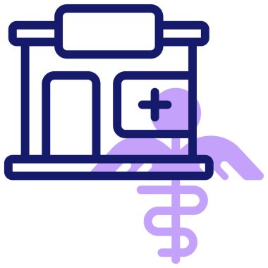 Eczane. Web simgesi basit illüstrasyon