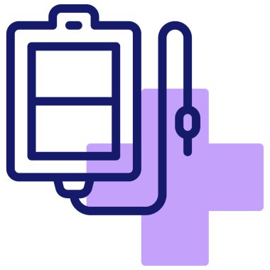 Kemoterapi. Web simgesi basit illüstrasyon