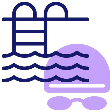 Yüzme havuzu. Web simgesi 