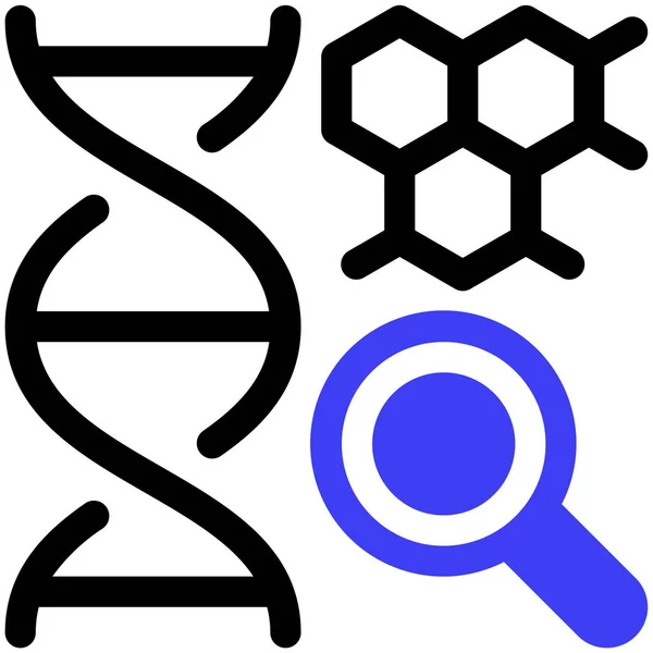 Genetisches Symbol Vektorillustration Einfaches Design — Stockvektor