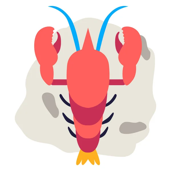 Lobster Icon Vector Illustration Simple Design — Stock Vector