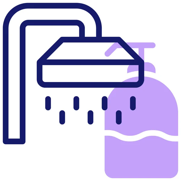 Μπάνιο Web Εικονίδιο Απλό Σχεδιασμό — Διανυσματικό Αρχείο