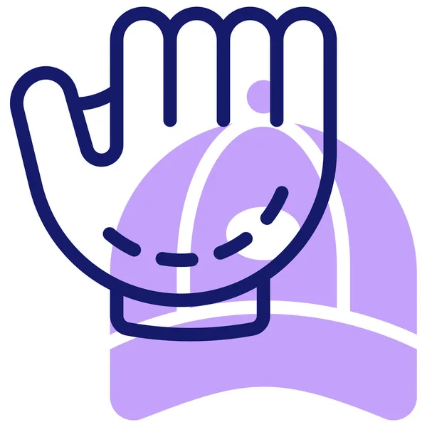 Handschoen Illustratie Eenvoudige Web Icoon — Stockvector