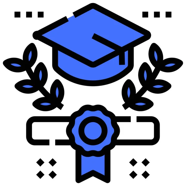 Έννοια Πτυχίου Αποφοίτησης Και Εκπαίδευσης Διανυσματική Απεικόνιση — Διανυσματικό Αρχείο
