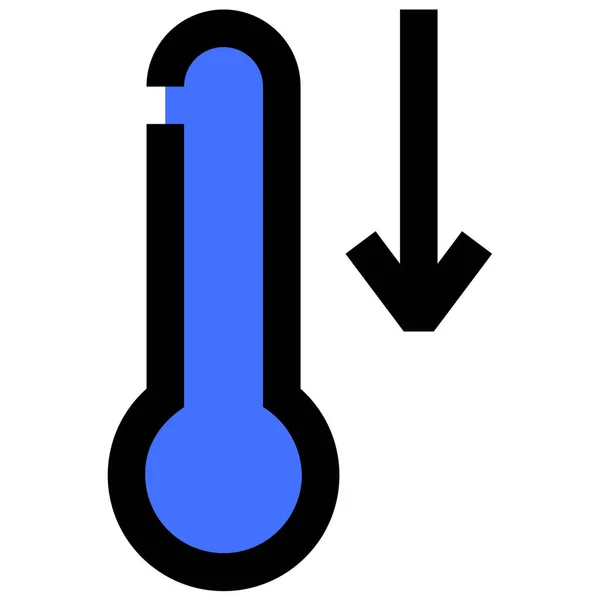 Temperatura Icono Web Diseño Simple — Vector de stock