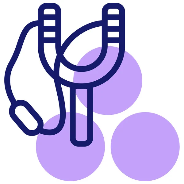 Schleuderschuss Web Symbol Einfache Illustration — Stockvektor