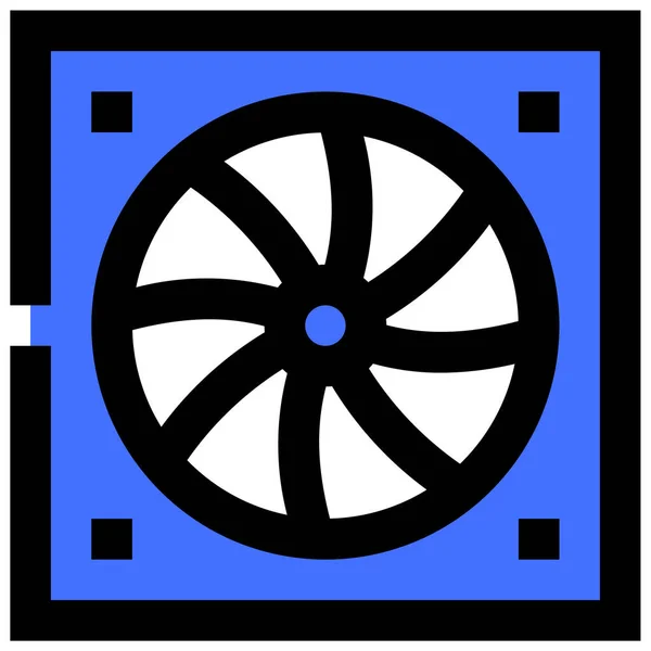 Computerkühler Web Symbol Einfache Illustration — Stockvektor