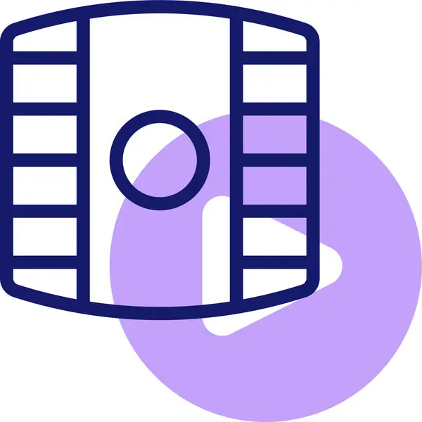 Icono Del Reproductor Vídeo Vector Ilustración — Vector de stock